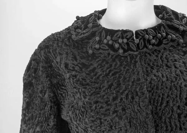 1950s Hattie Carnegie Black Persian Lamb Jacket