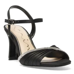 Agnes Heel in Black Satin