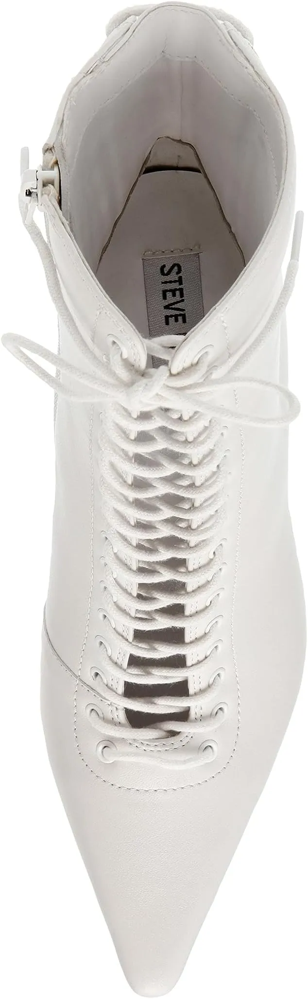 Allnight Steve Madden Lace-Up Boots, White Leather