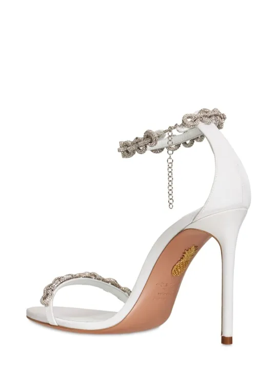 Aquazzura   105mm Love Link grosgrain sandals 