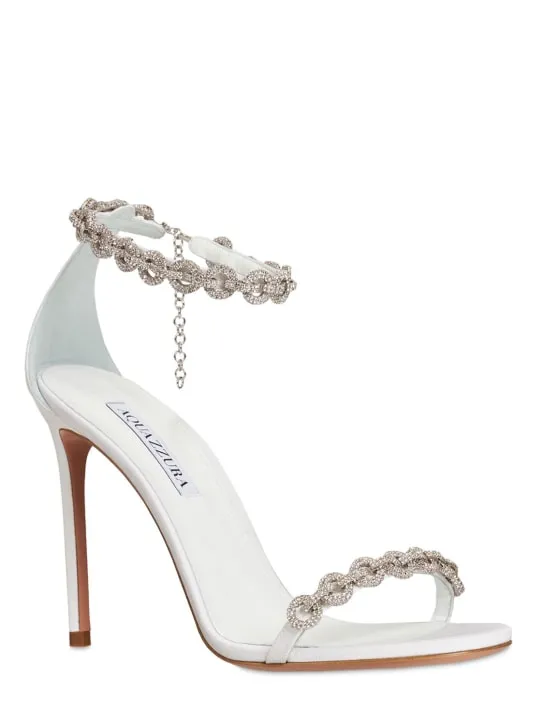 Aquazzura   105mm Love Link grosgrain sandals 