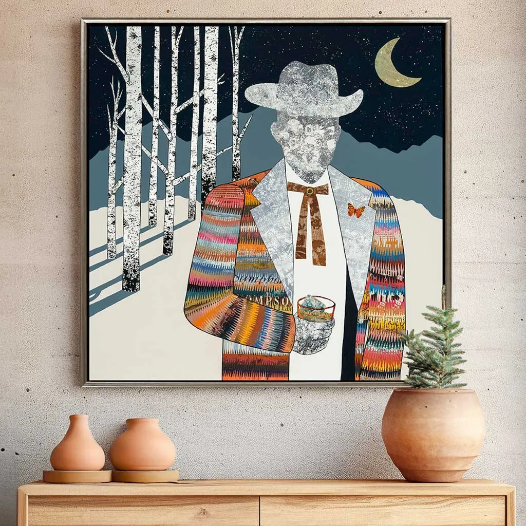 ASPEN COWBOY original paper collage