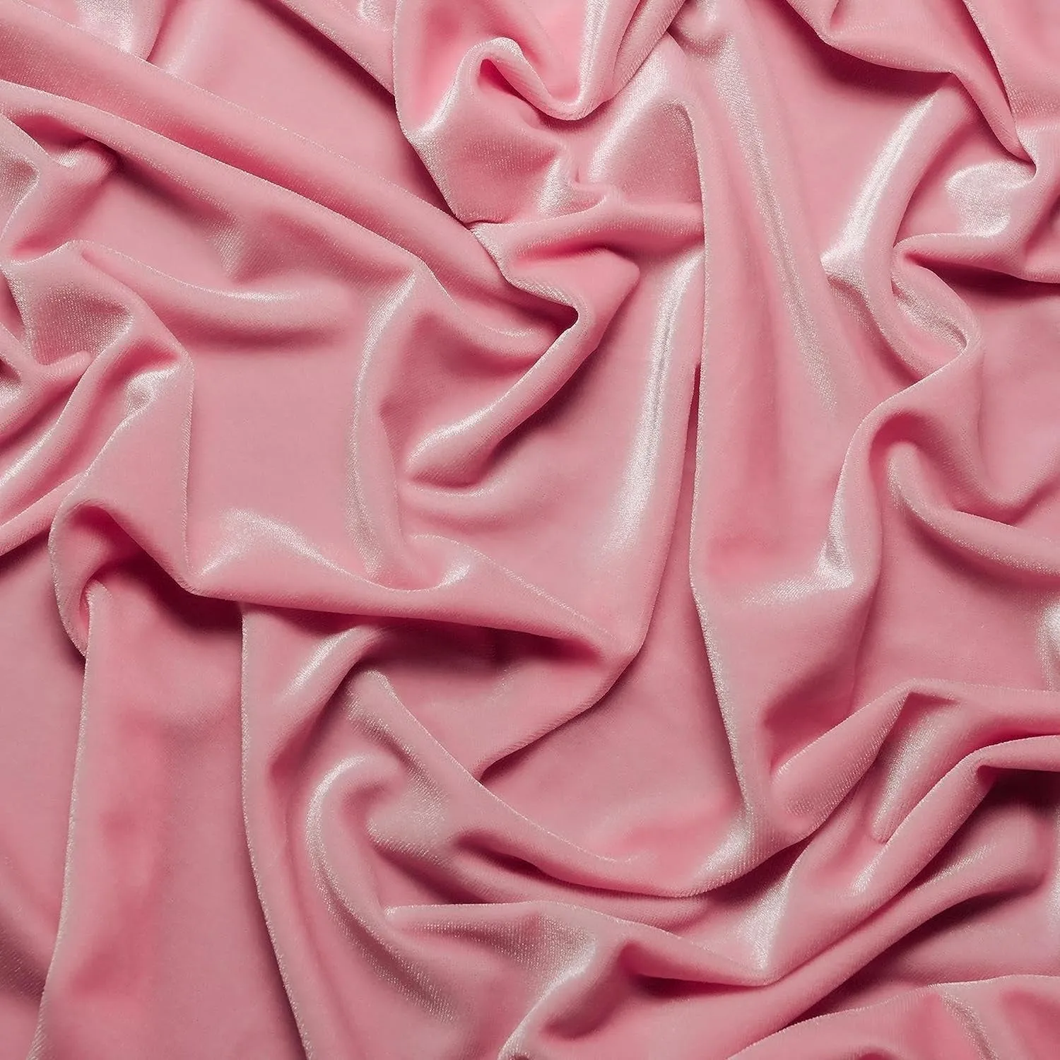 Baby Pink Stretch Velvet Fabric Soft and Smooth