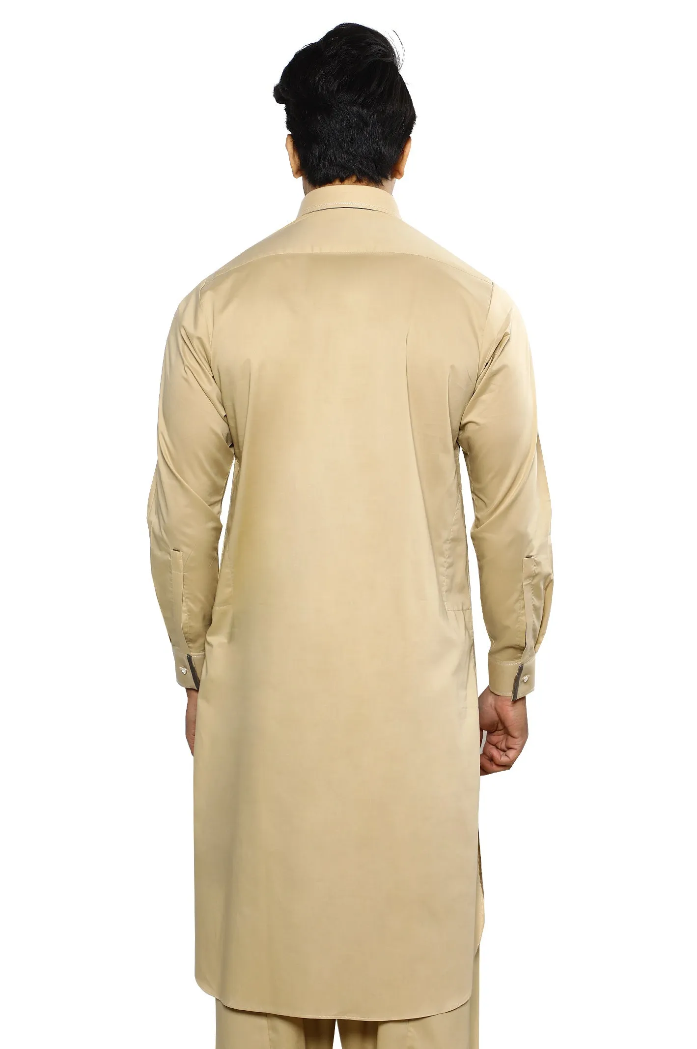 Beige Cotton Shalwar Kameez