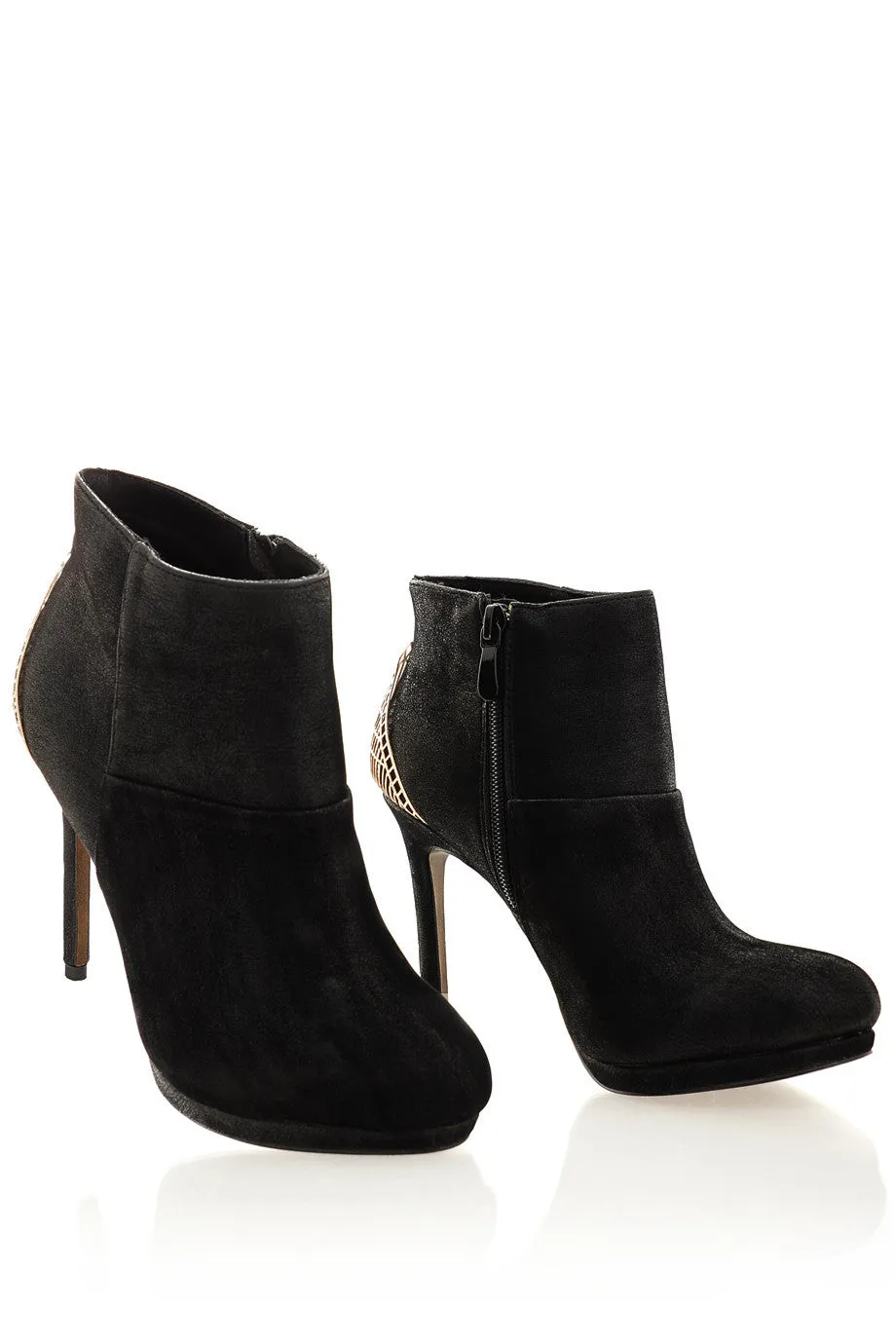 BLINK ADDIEN Black Suede Ankle Boots