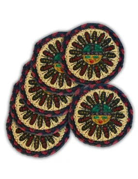 Braided Jute Coasters, Design #13