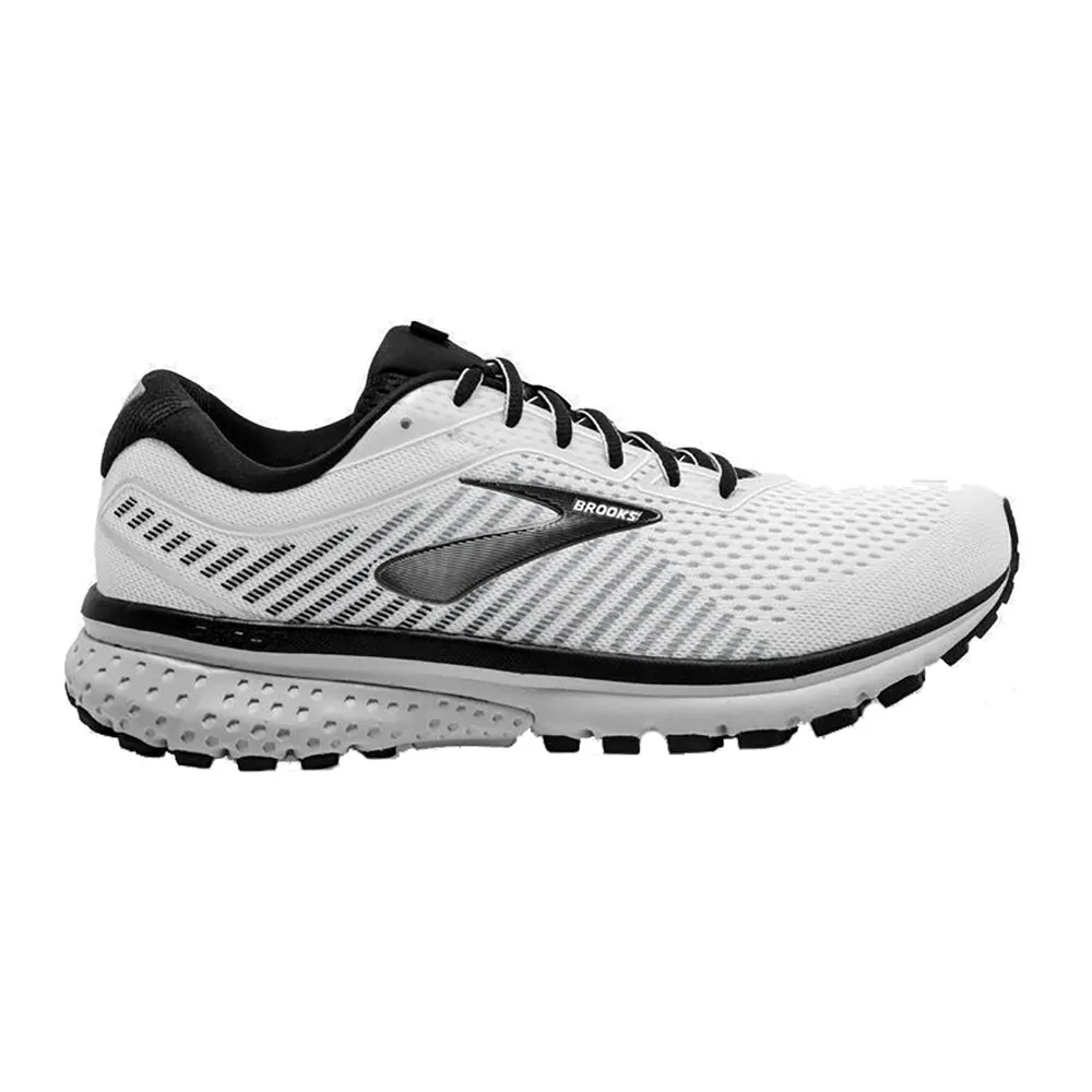 Brooks Ghost 12 White-Black Mens Running Shoes