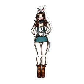 Bunny In Boots Sticker