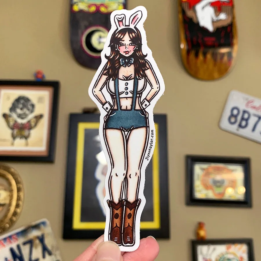 Bunny In Boots Sticker