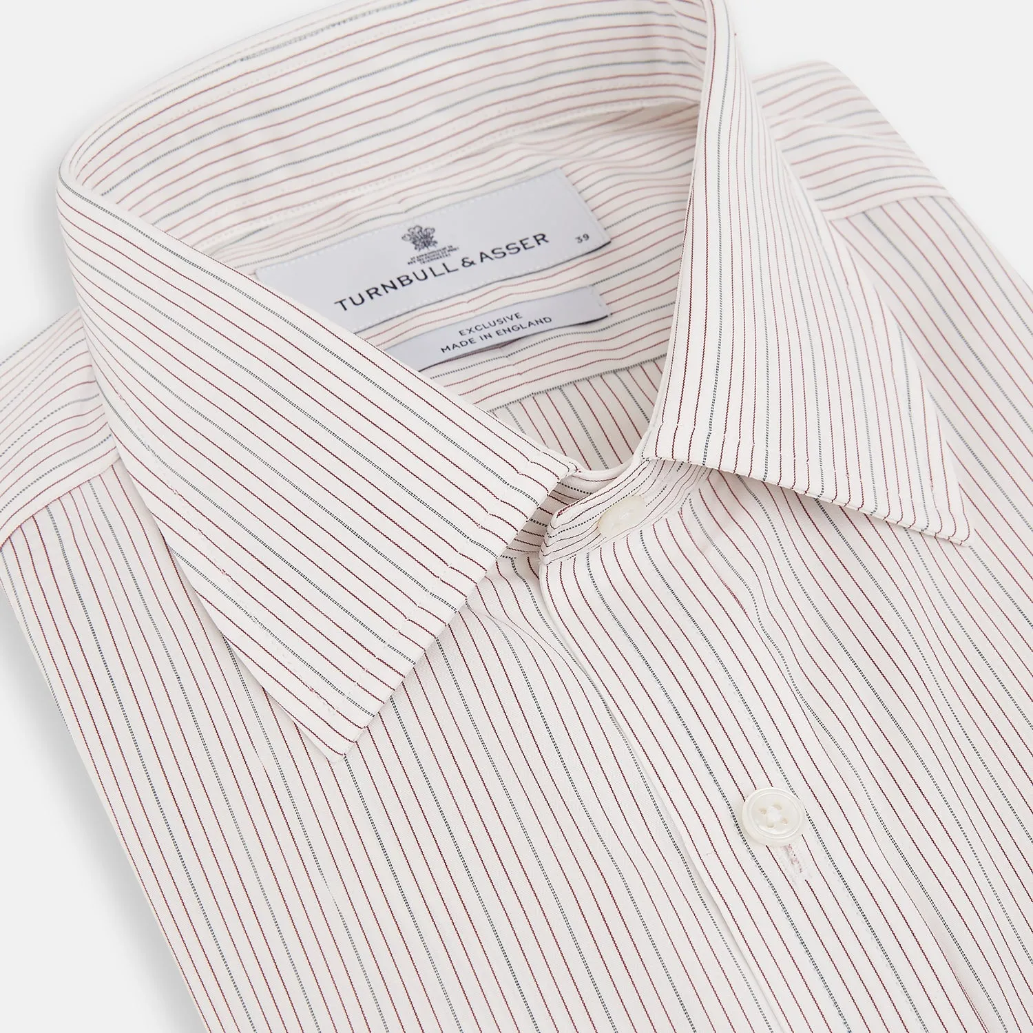 Burgundy Multi Hairline Stripe Mayfair Shirt