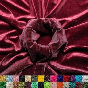 Burgundy Stretch Velvet Fabric Soft and Smooth