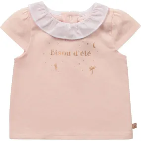 Carrément Beau Baby Girl Organic Cotton T-Shirt (bisou d'été Tee)