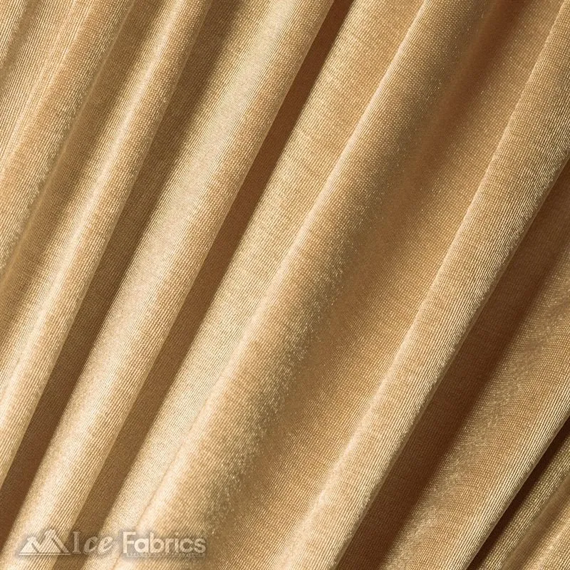 Casino 4 Way Stretch Satin Fabric Shiny Champagne Silky Spandex