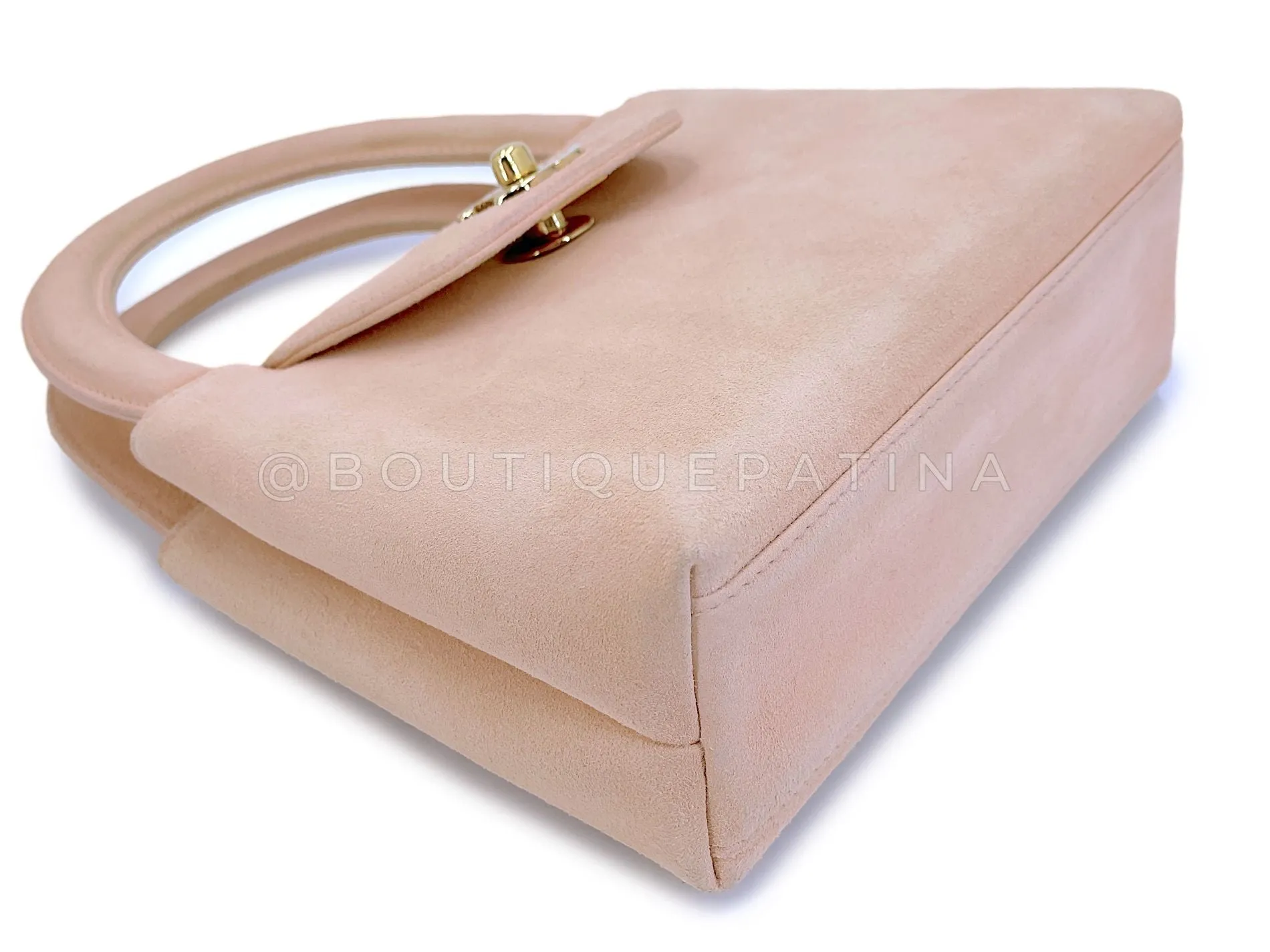 Chanel 1998 Vintage Pale Pink Mini Kelly Evening Bag 5FS