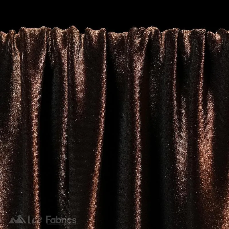 Chocolate Stretch Velvet Fabric Soft and Smooth