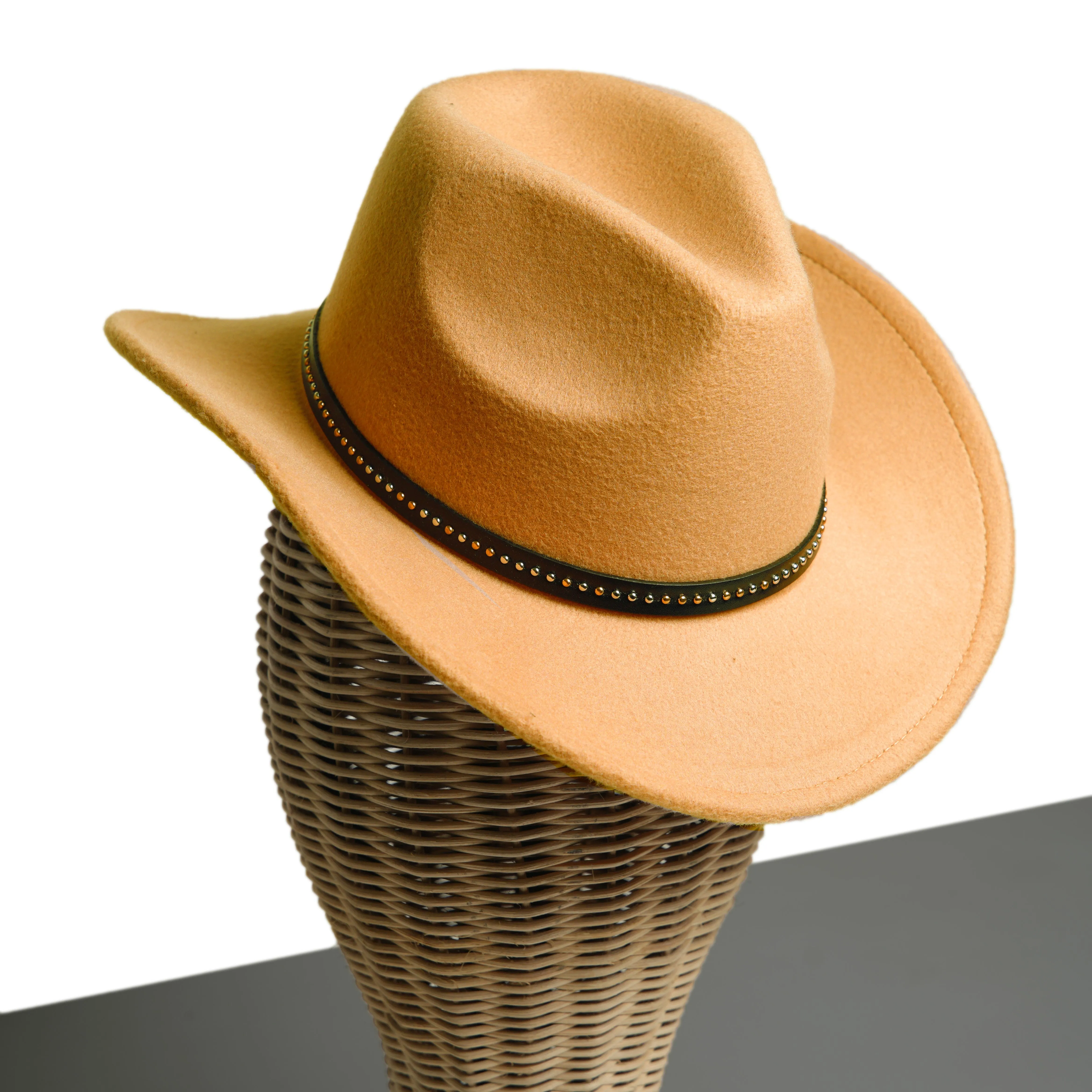 Chokore Cowboy Hat with Belt Band (Beige)