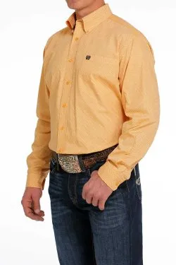 Cinch Men's Orange Long Sleeve Shirt