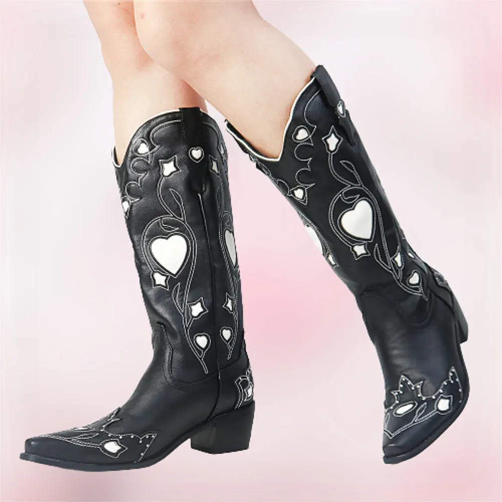 Colorful Heart Cowgirl Boots