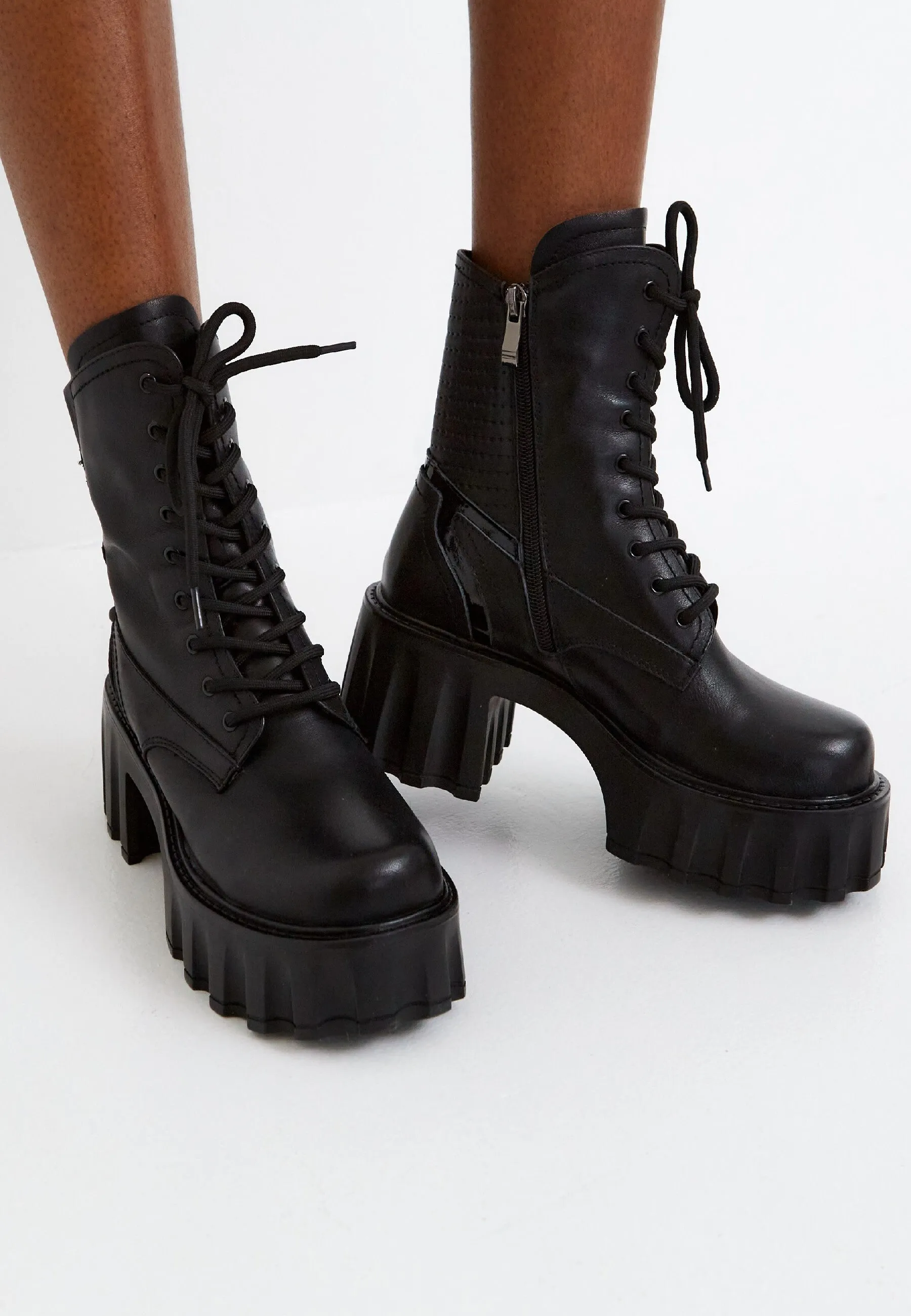 Combat Platform Boots Lais - Black