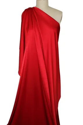 Crepe Back Satin - Holiday Red