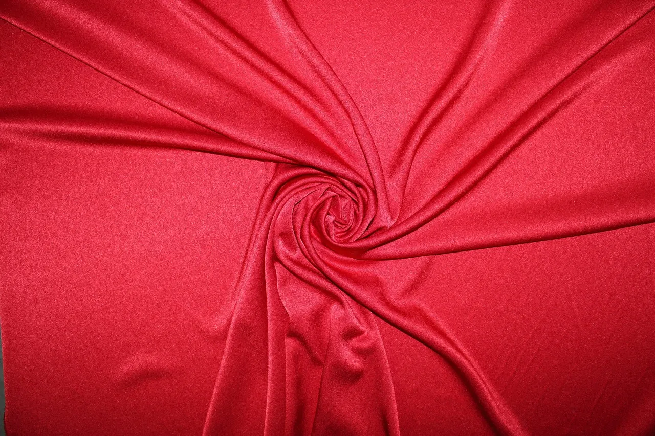 Crepe Back Satin - Holiday Red