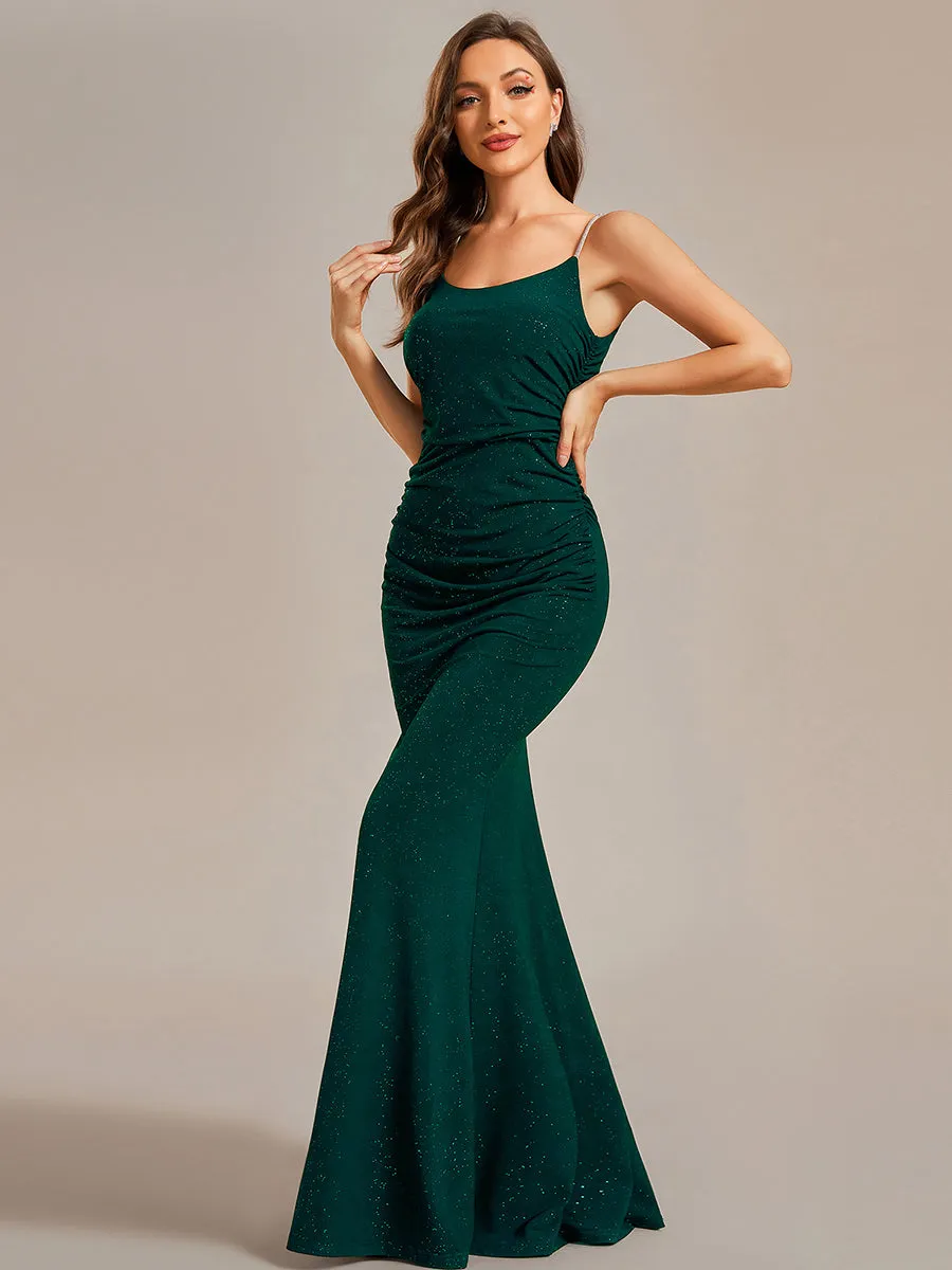 Custom Mermaid Spaghettie Straps Wholesale Evening Dresses