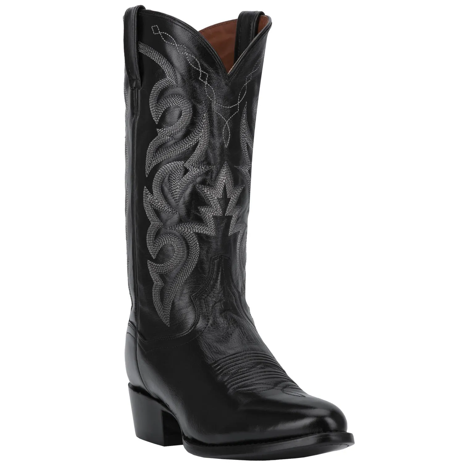 Dan Post Milwaukee Western Pull On Black Leather Boots Men DP2110R