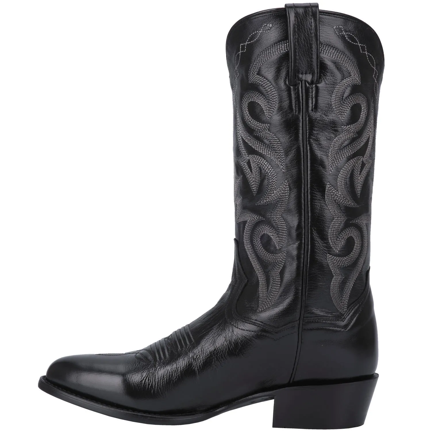 Dan Post Milwaukee Western Pull On Black Leather Boots Men DP2110R