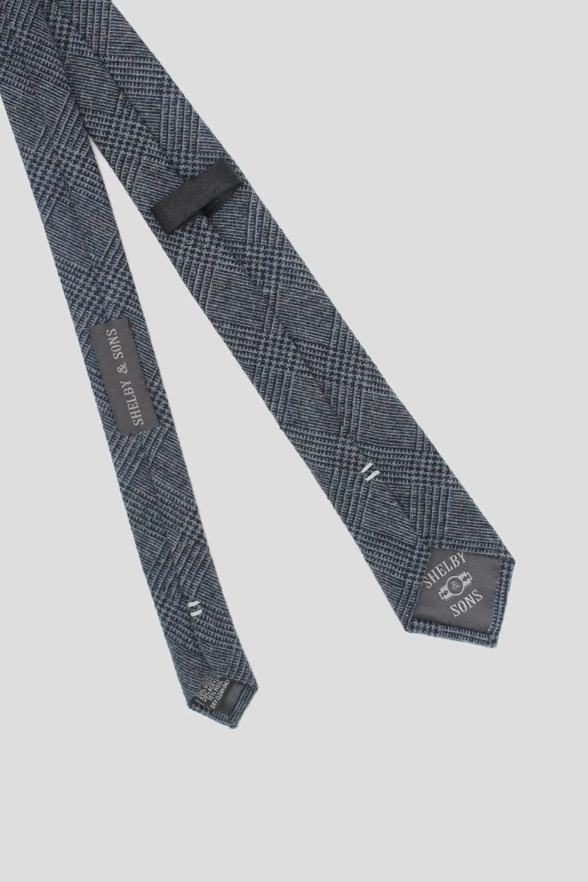 Darius Blue Prince of Wales Check Tie