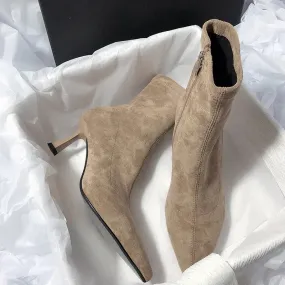 Dove Short Suede Statement Ankle Boots