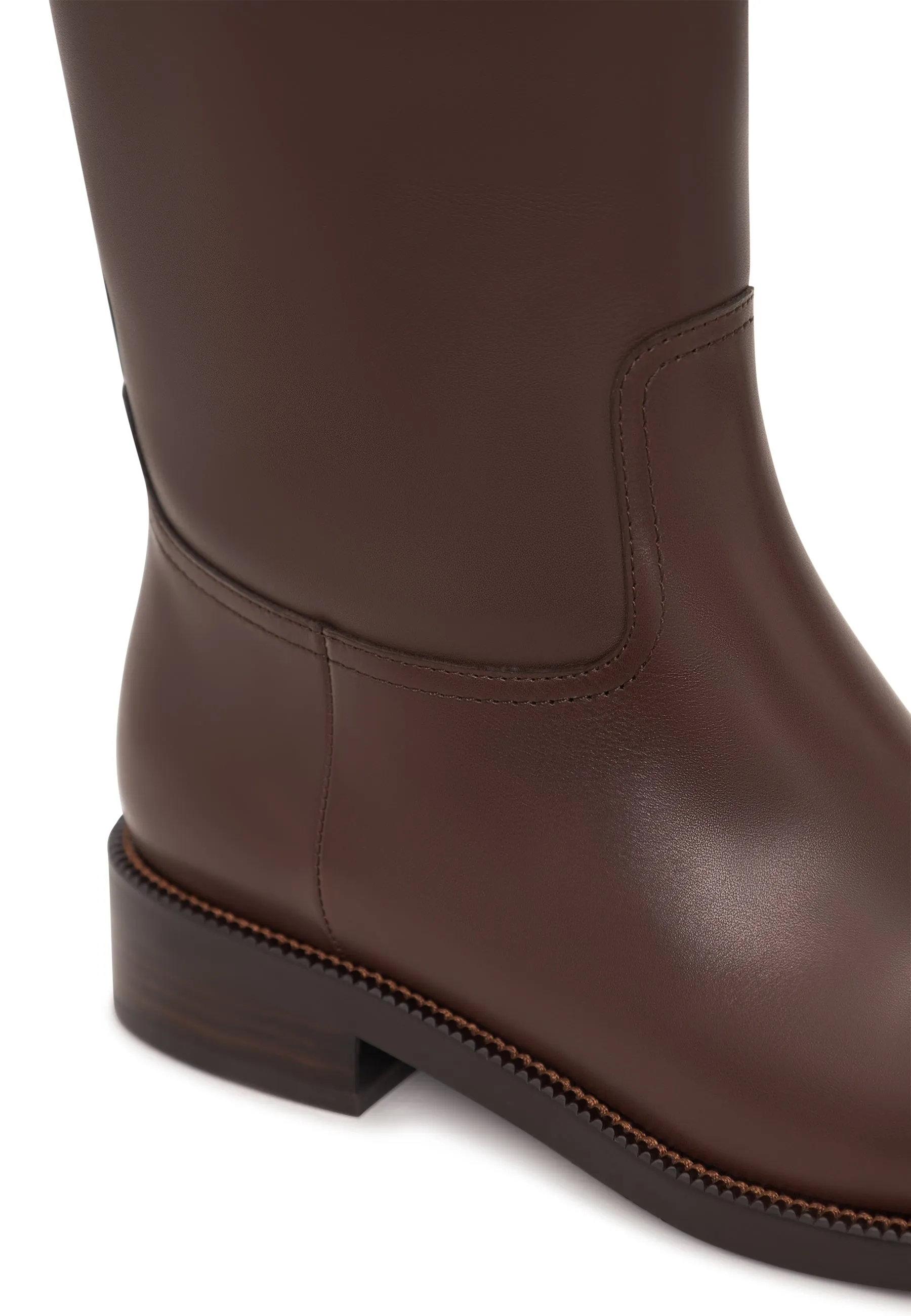 Elegant Riding Boots with Buckle Detail Zoe - Brown