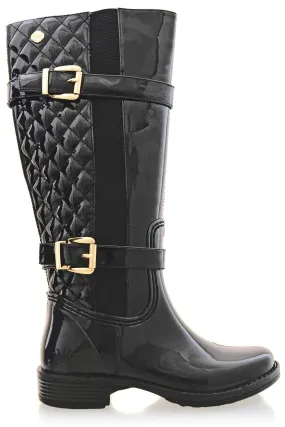 GALIENA Black Patent Boots