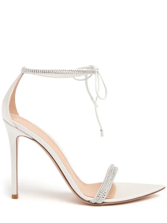 Gianvito Rossi   105mm Montecarlo satin &amp; crystal sandals 