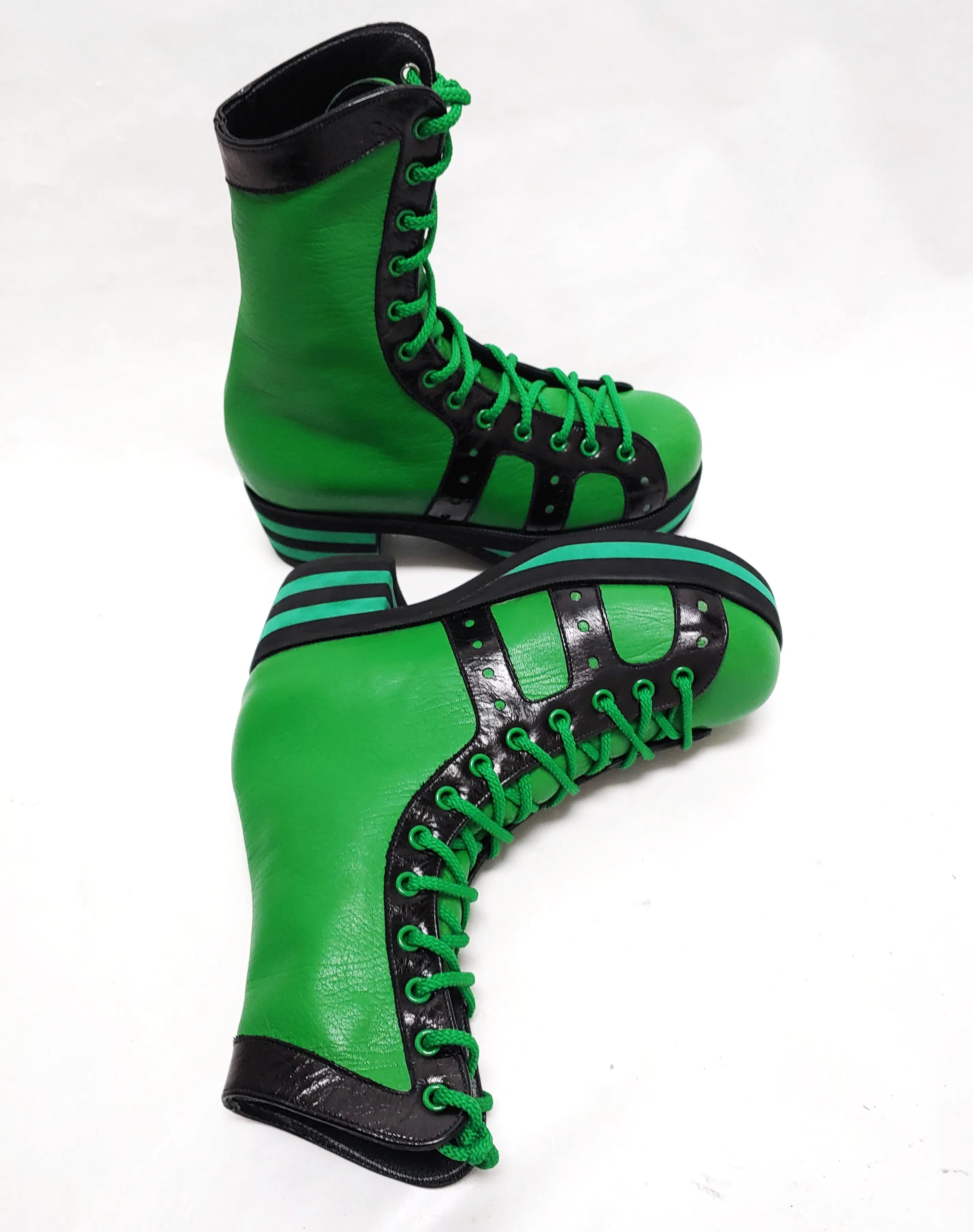 Green & Black Retro Hi-Tops