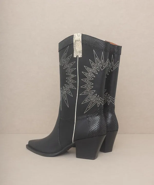 Halle Paneled Cowboy Boots