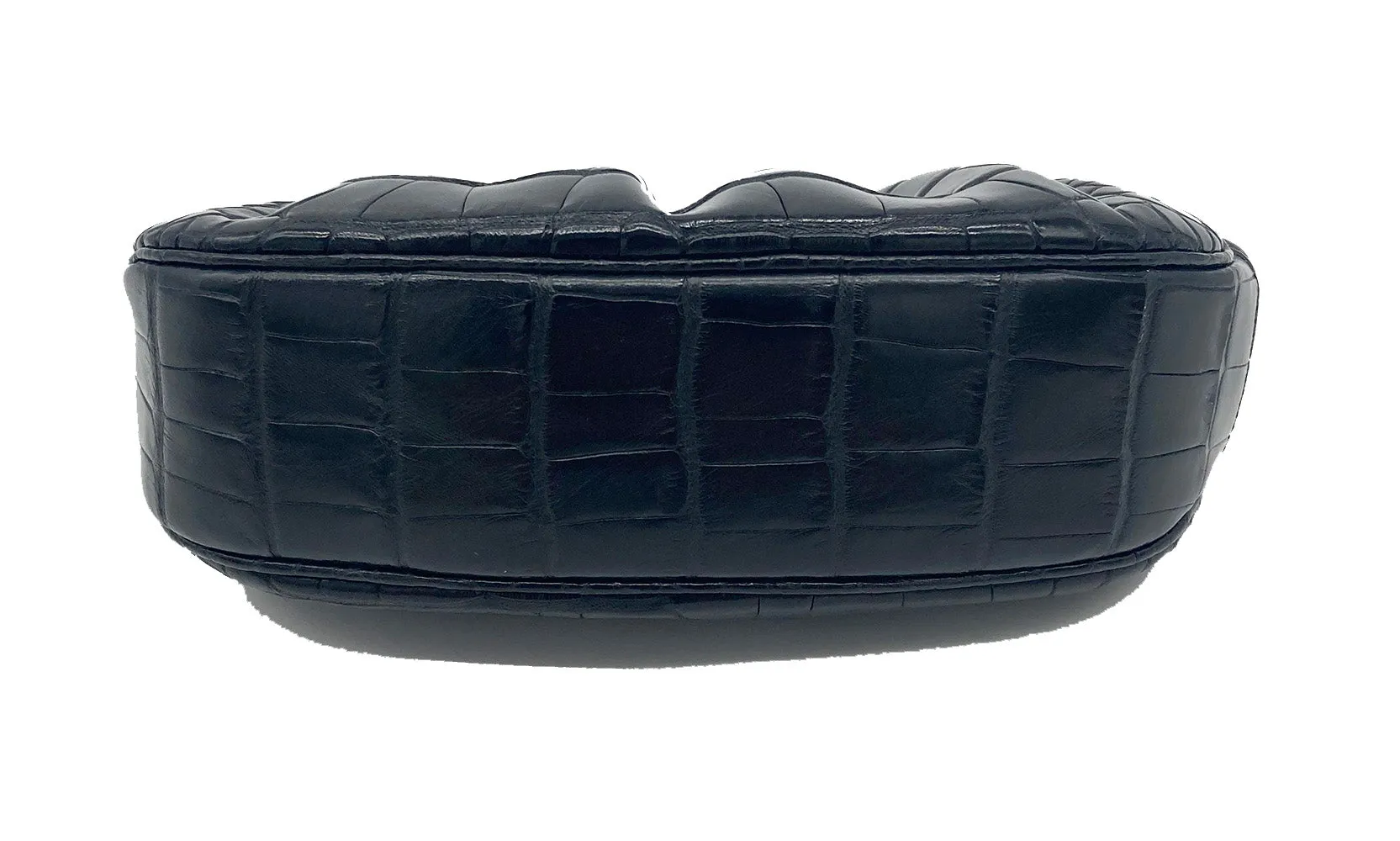 Judith Leiber Black Alligator Mini Evening Bag