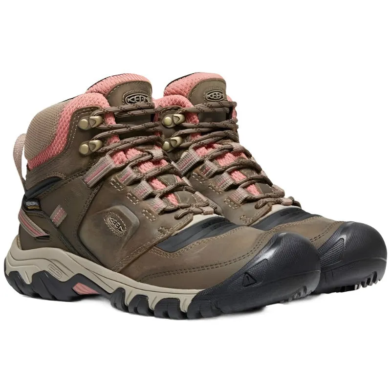 Keen Ridge Flex Women's WP Mid Walking Boots - Timberwolf/Brick Dust