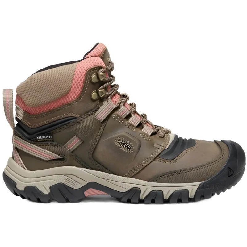 Keen Ridge Flex Women's WP Mid Walking Boots - Timberwolf/Brick Dust