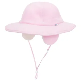 Kids Tundra Ear Flap Fleece Winter Wide Brim Sun Hat - Frosted Pink