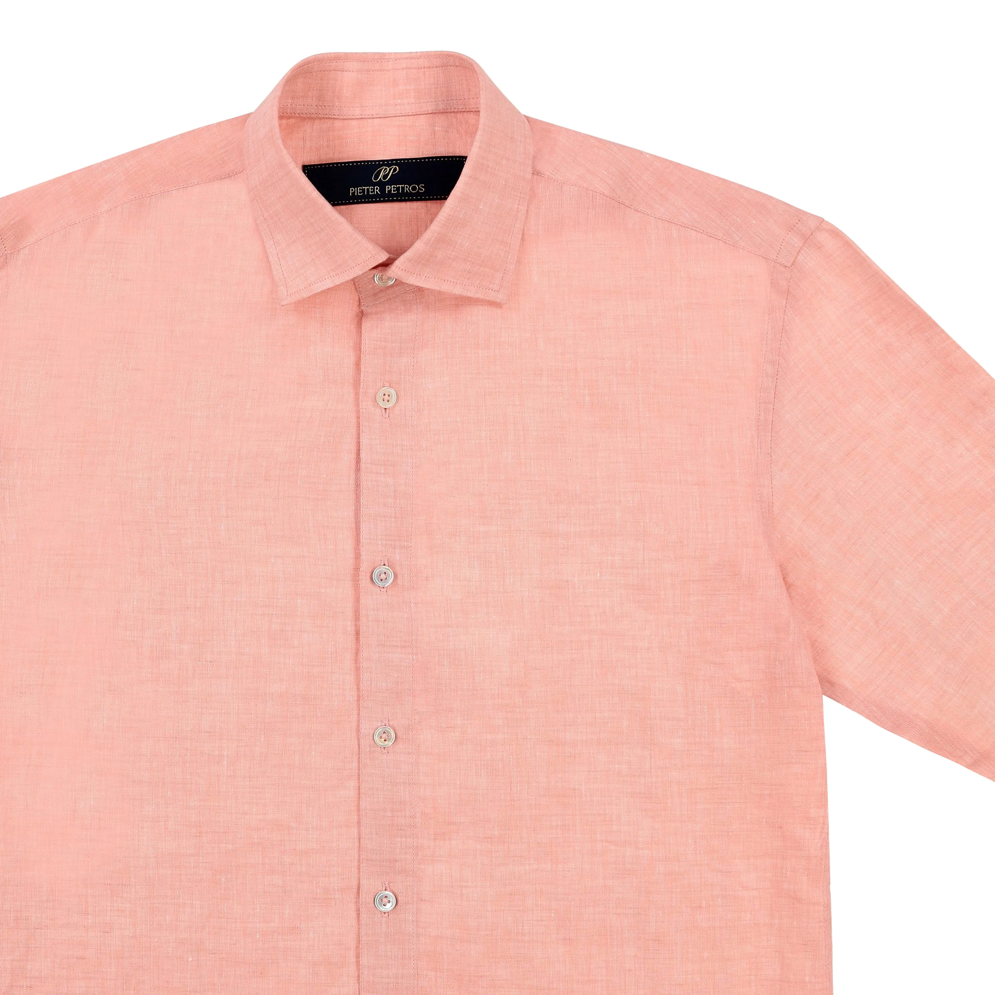 Laos Linen Shirt - Orange