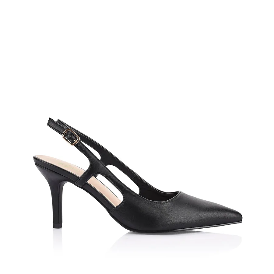 Lena Sling Back Pumps - Black