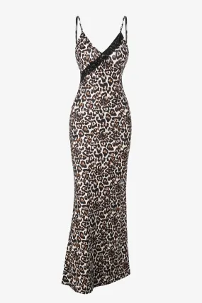 Leopard Print Maxi Slip Dress