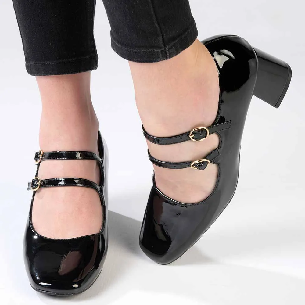 Madison Baran Block Heel - Black