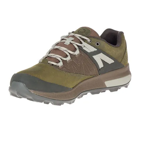 Merrell Zion Waterproof Low Hiking Shoe (Men) - Dark Olive