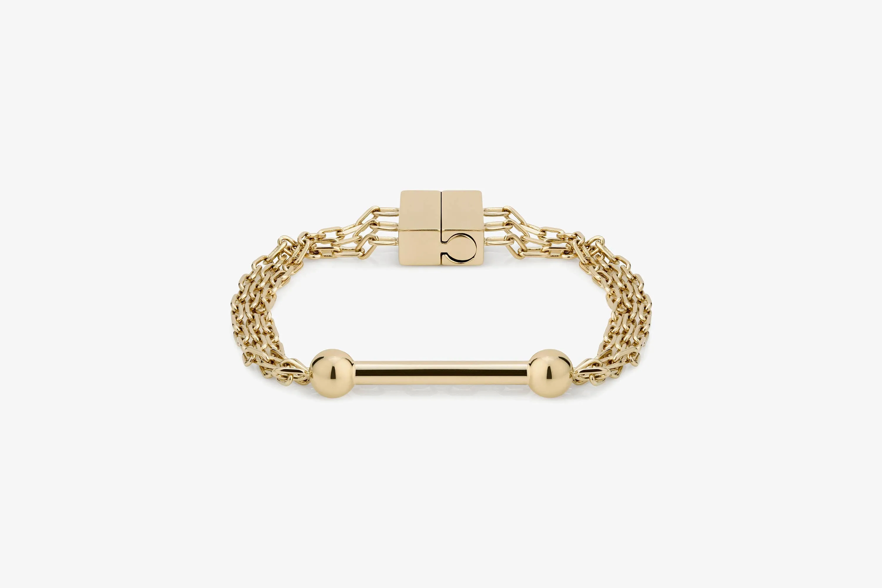 Music Bar Chain Bracelet (Medium) - Gold