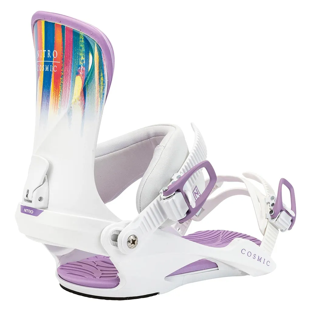 Nitro 2025 Womens Cosmic Bindings - White Brush - S/M