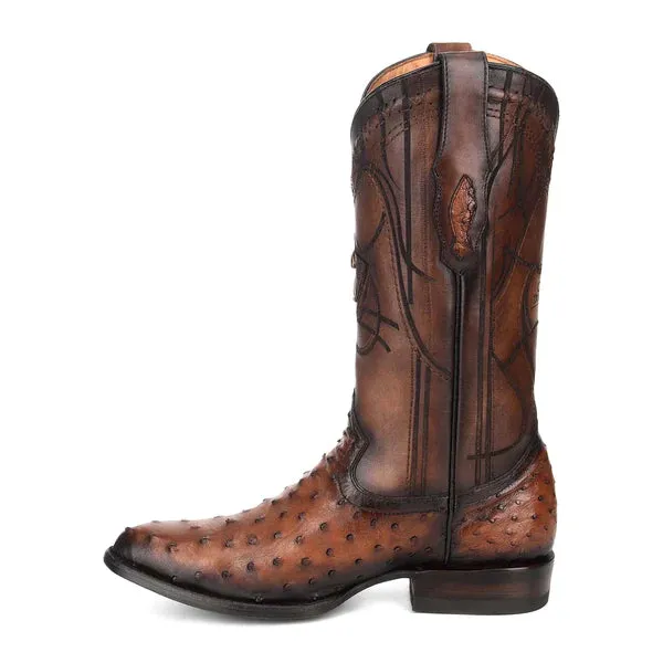 Ostrich Round Toe Boot