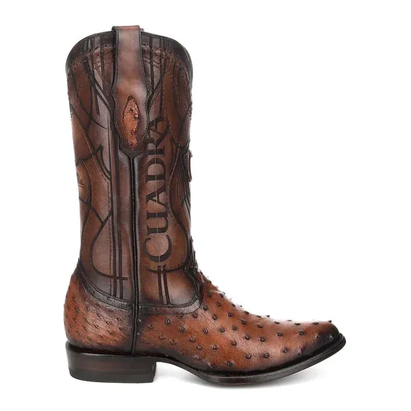 Ostrich Round Toe Boot