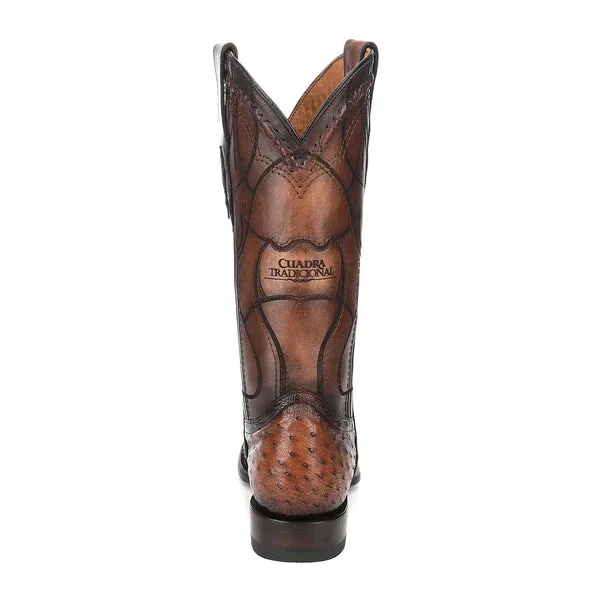 Ostrich Round Toe Boot