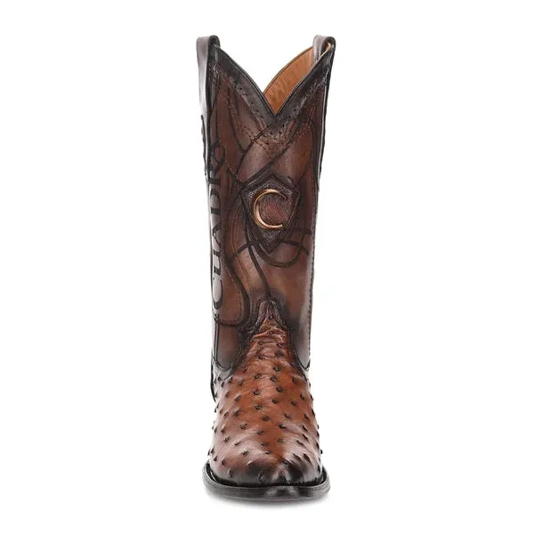 Ostrich Round Toe Boot